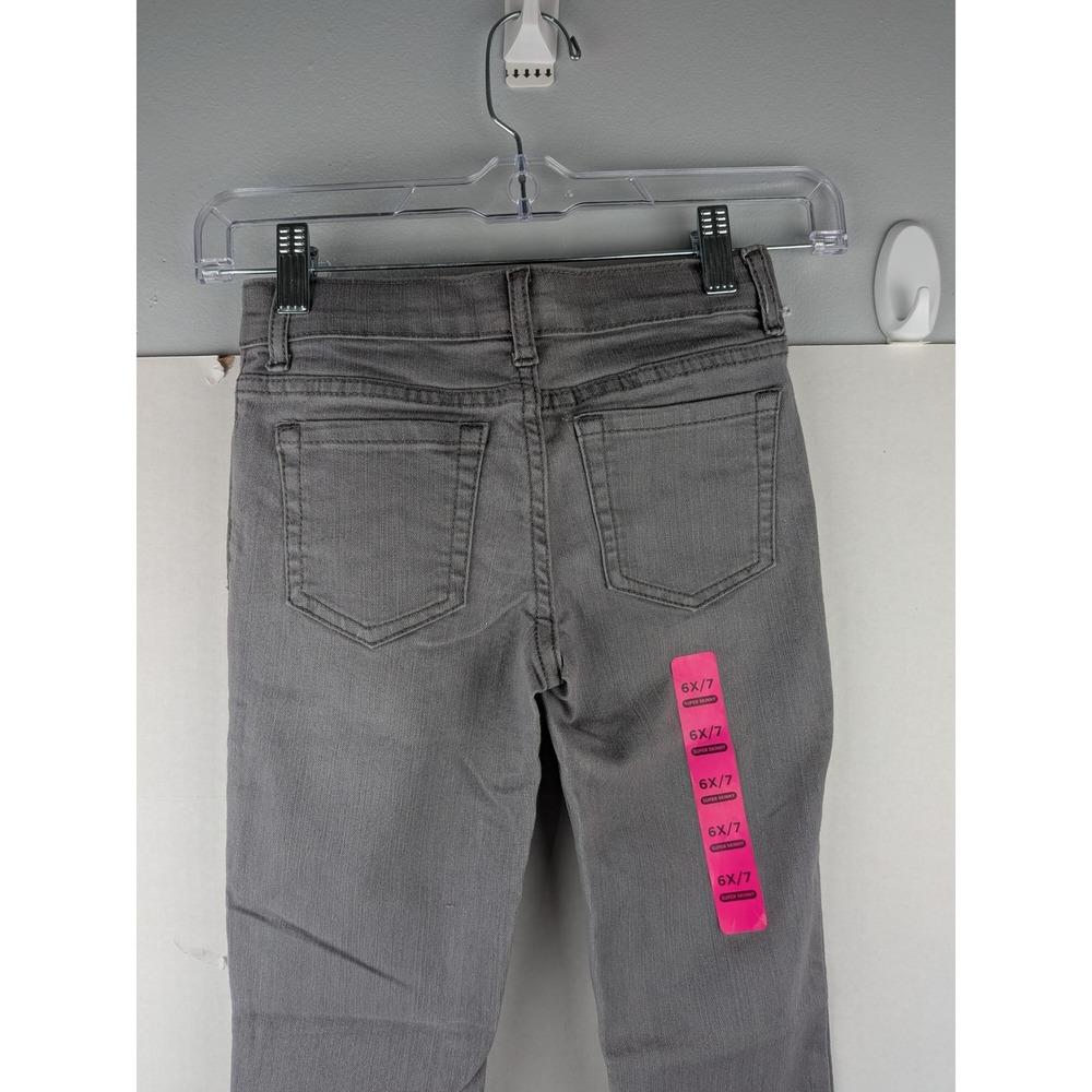 The Childrens‎ Place Girls Super Skinny Jeans Gray Stretch Denim Size 6X 7 NWT - Picture 7 of 7